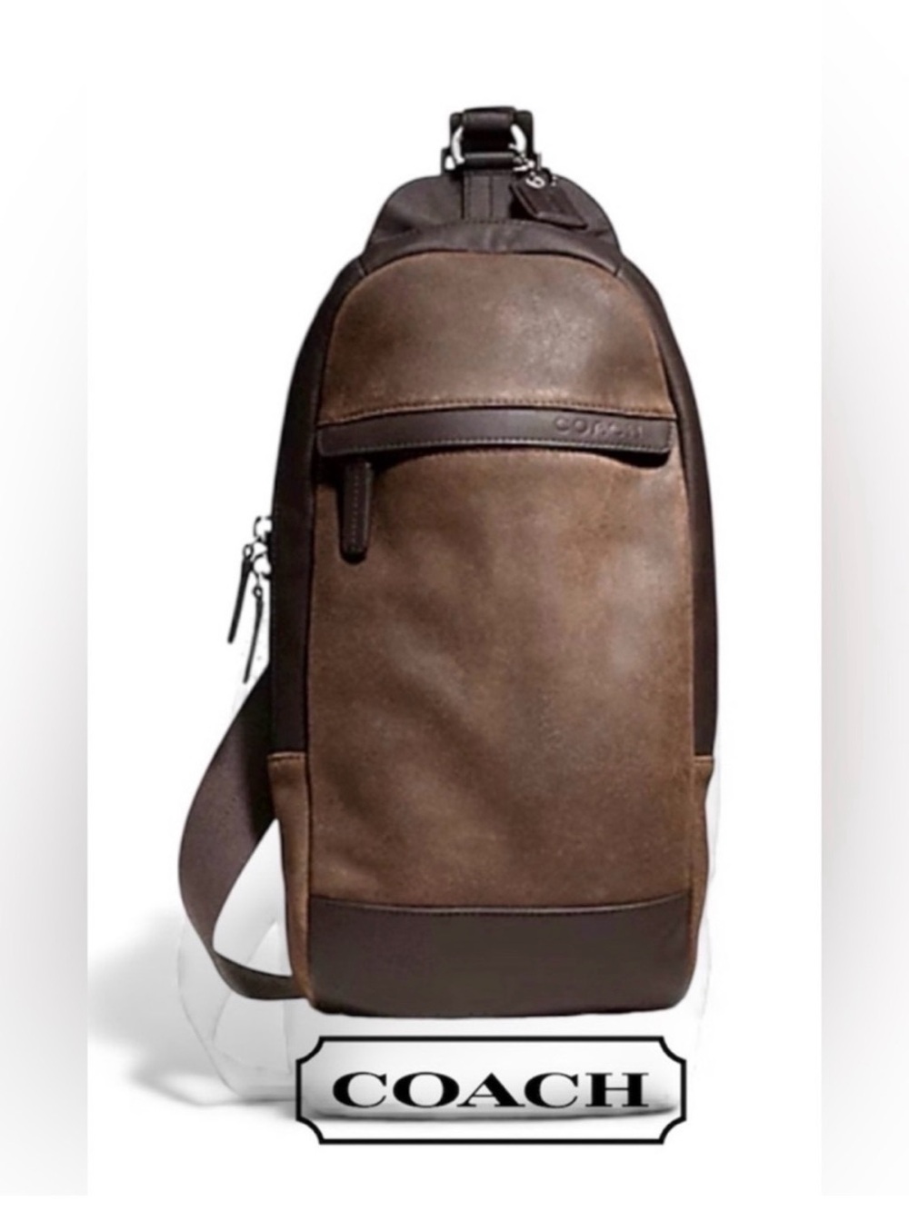 Camden leather convertible sling Coach F70922 Gunmetal / Distressed